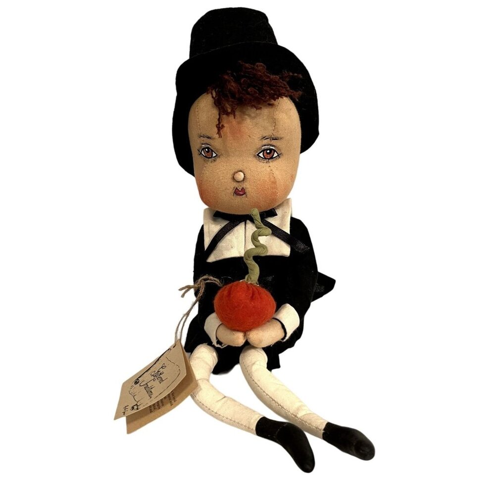 Gathered Traditions Joe Spencer Pilgrim Boy Adam Gallerie II Thanksgiving Doll